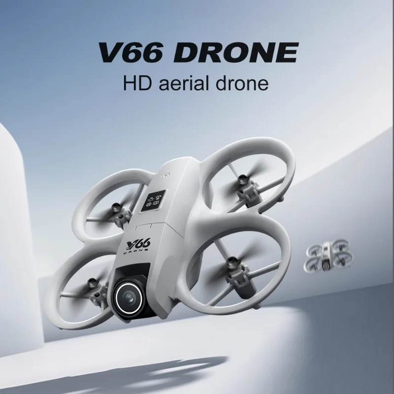 Mini Drone V66 8K HD com Câmera Dupla, Evitação de Obstáculos em 5 Direções, Quadricóptero RC Dobrável para Adultos, Gravação de Fotografia Aérea 2026Novo - Image 2