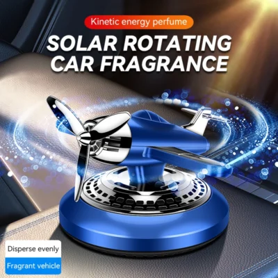 Solar Energy Powered Rotating Propeller, ambientador de ar do carro, perfume, difusor de fragrância do avião, painel Aroma para homens