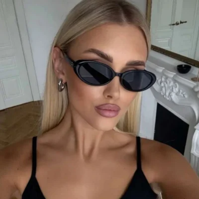 Moda pequena armação óculos de sol das mulheres retro oval designer óculos de sol masculino feminino marca vintage viagem oculos de sol