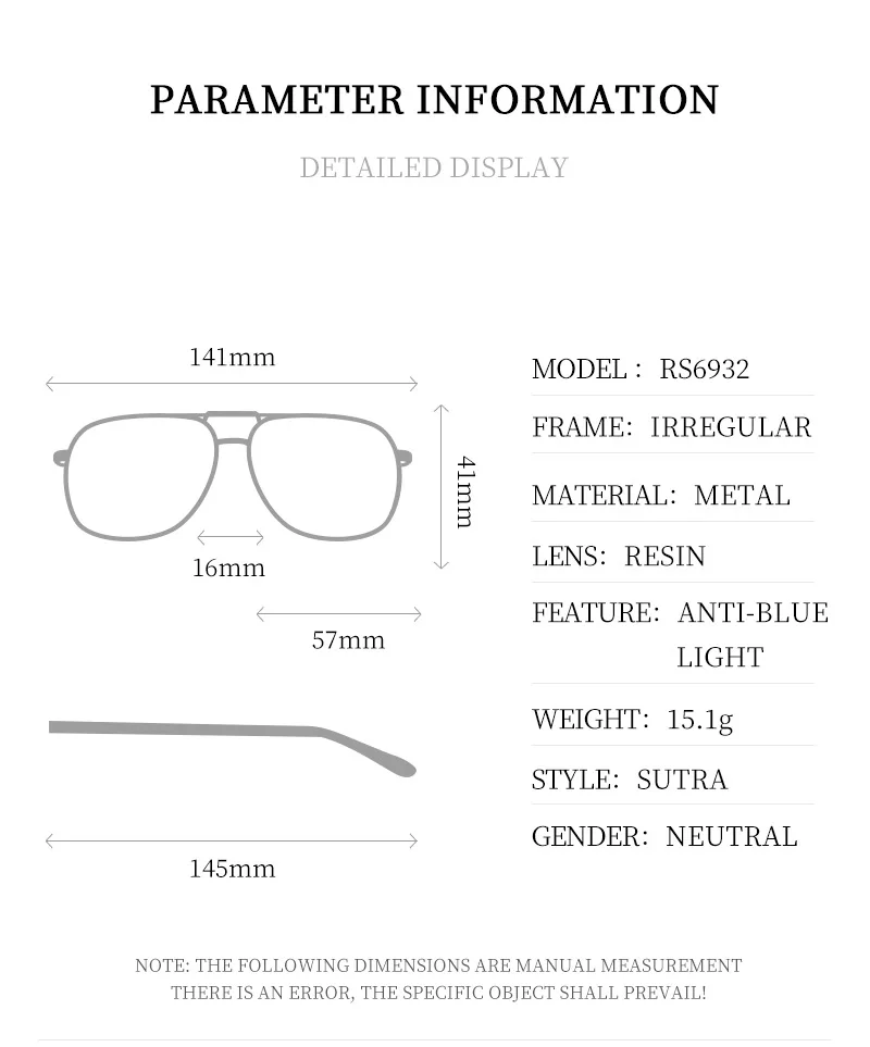 Óculos de Grau Quadrados de Liga Metálica JMISUS Fashion para Homens com Proteção Anti-Luz Azul/Fotocromáticos para Miopia - Óculos Ópticos - Image 6