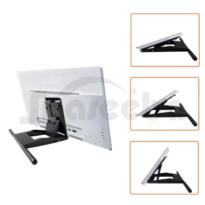 Suporte Dobrável para Monitor, Suporte de Fácil Montagem Adequado para Monitores com Orifício VESA, 14-24 Polegadas Prateleira de Mesa Suporte para PC