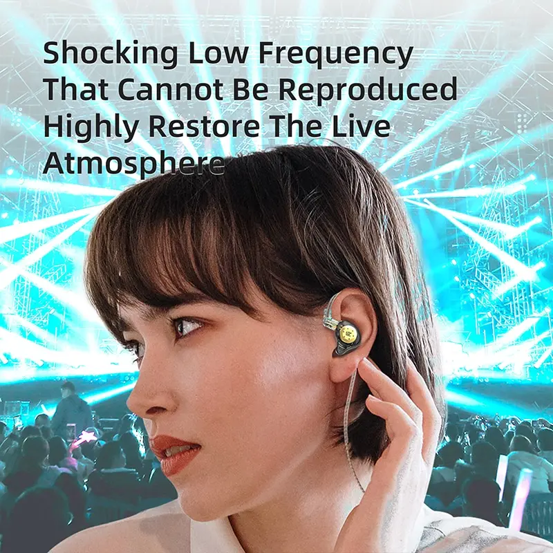 KZ EDX PRO Fones De Ouvido Dinâmicos HIFI Baixo Earbuds No Ear Monitor Esporte Ruído Cancelando Headset - Image 3