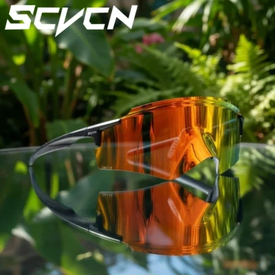 Scvcn novo estilo fotocromático óculos de sol ao ar livre uv400 ciclismo mtb bicicleta óculos homem mulher esportes runing óculos