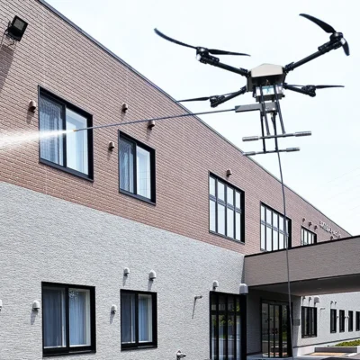 Drone de Limpeza em Altura HENBO 150m para Painéis Solares e Fachadas de Vidro, Fabricante de Bombas Pulverizadoras de Alta Pressão, 3 Anos de Garantia