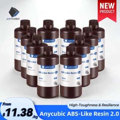 Anycubic 10/20kg resina impressora 3d fotopolímero abs-como 2.0 resina maior resistência e resiliência cura rápida resina de alta precisão