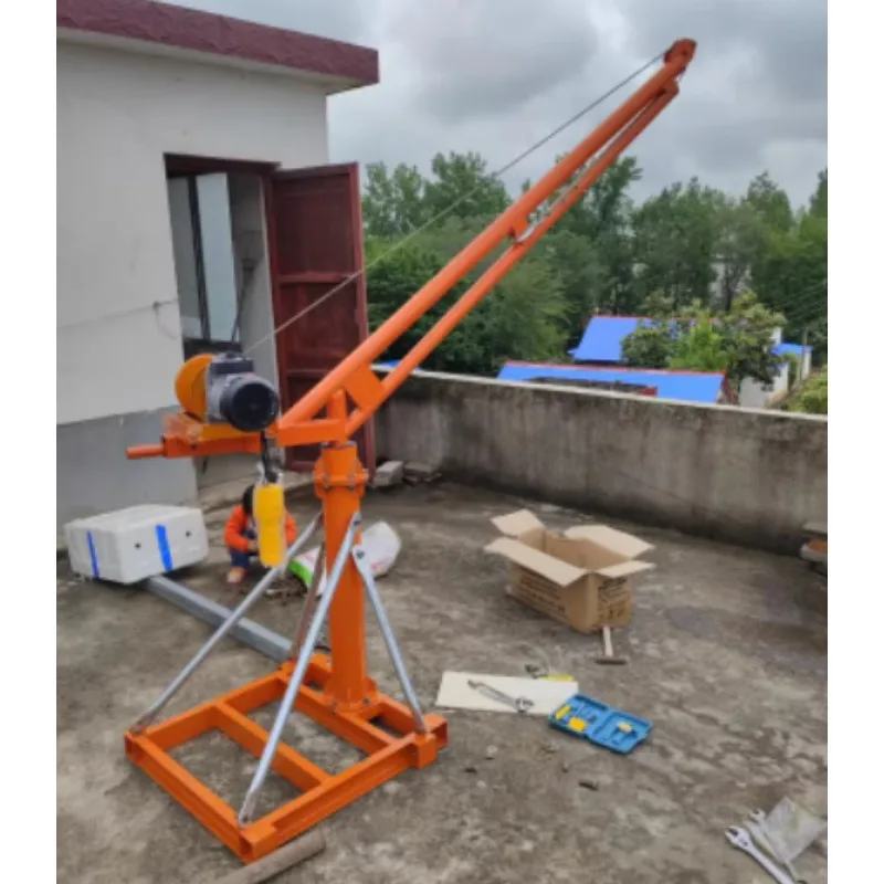 Guindaste elétrico para uso externo, guindaste de elevação pequena, máquina de elevação doméstica, ferramenta de decoração de canteiro de obras, 220v - Image 2