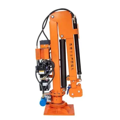 Mini guindaste hidráulico elétrico móvel para caminhão 12V 24V com elevação telescópica rotativa automática de 1 a 2 toneladas para picape/van