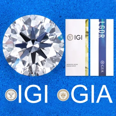 0.3ct 0.5ct 0.8ct 1ct 1.5ct 2ct 3ct diamantes redondos cultivados em laboratório com certificado IGI GIA CVD HPHT diamante de laboratório atacado