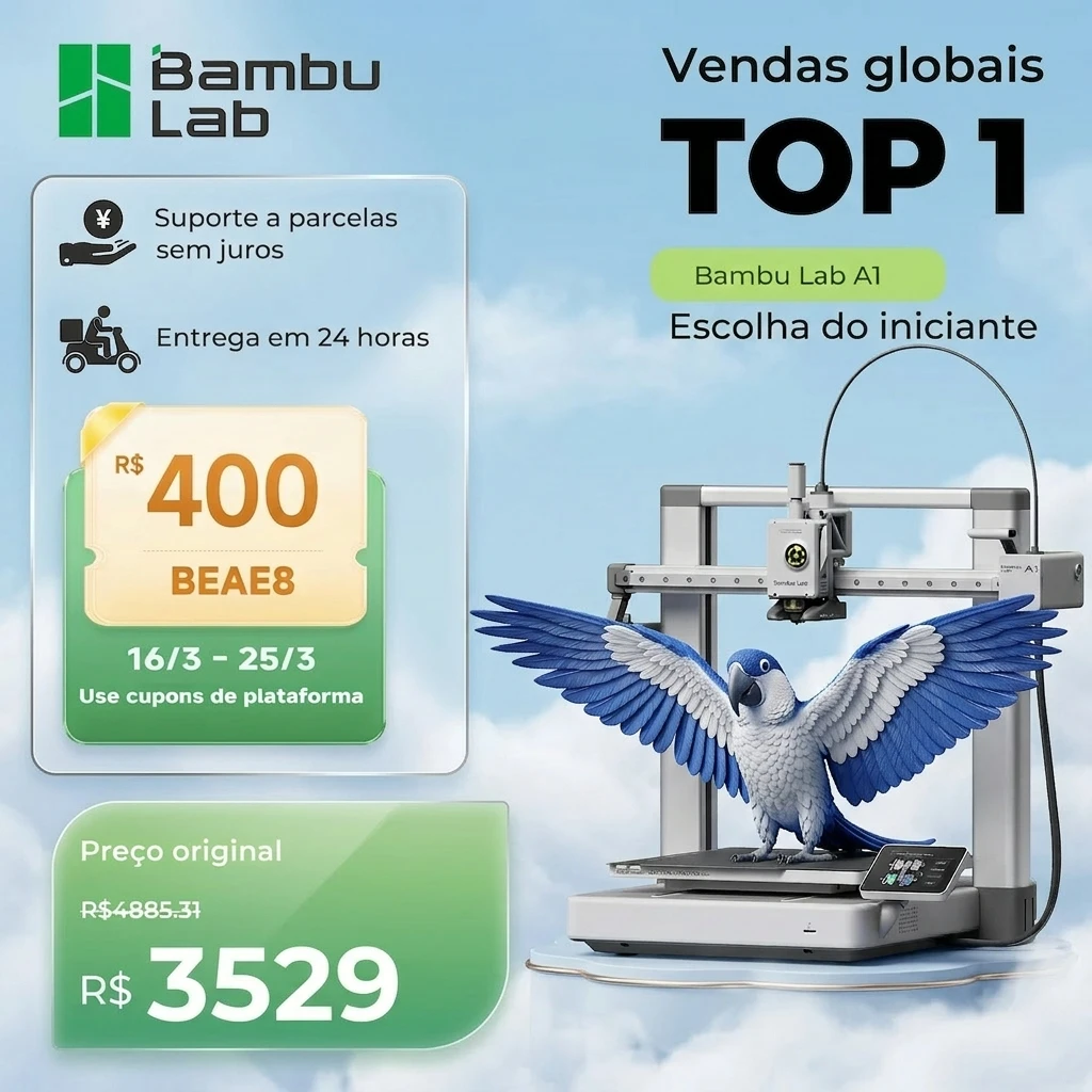 Bambu Lab A1 3D Printer Ams Lite High Speed 500mm/s and Precision Print Silently Plug and Play
