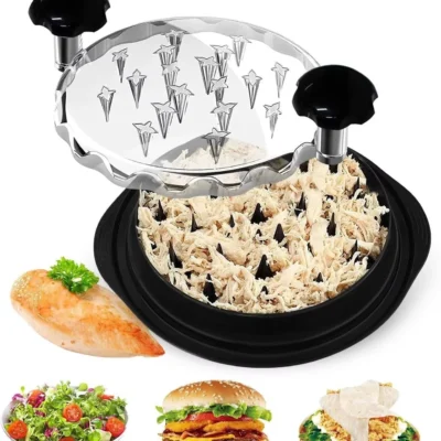 1 unidade de máquina trituradora de frango, ferramenta para desfiar e separar carne, moedor com tampa para desfiar frango, porco e carne bovina
