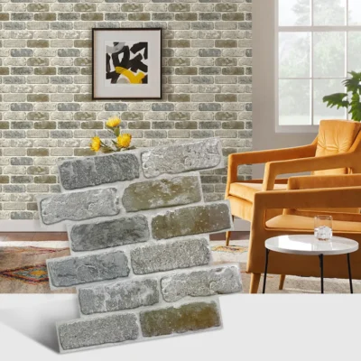 Adesivos de azulejo 3D, texturas de tijolo falso 3D, fosco, 30 cm x 30 cm, resistente à água e à mofo, para atualização de paredes de cozinha e sala de estar
