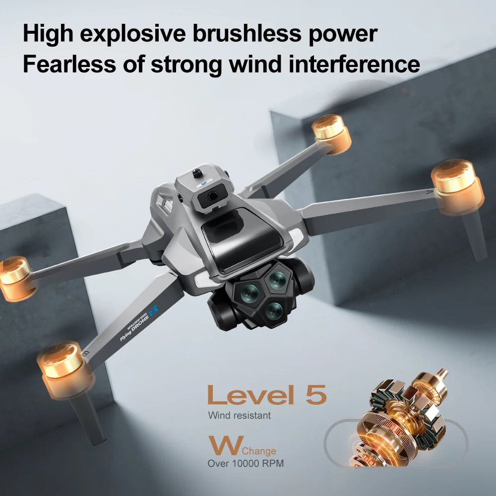 M66 bateria tripla drone sem escova-tela controle de gestos remoto zoom fotografia inteligente evitar obstáculos novo modelo - Image 2