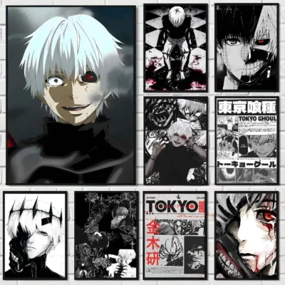 Anime T-Tokyo Ghoul Poster HD arte parede à prova d'água casa sala de estar quarto bar decoração estética