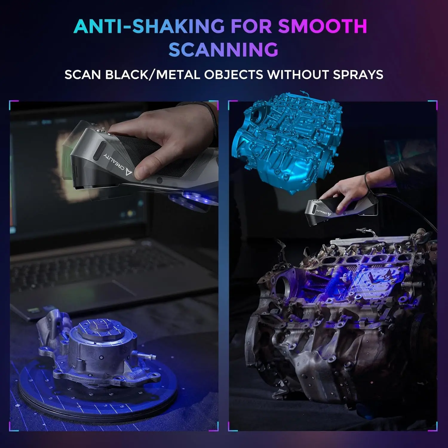 Escaneie metal sem spray: Scanner 3 D CR-Scan Raptor 0.02 mm - Image 6