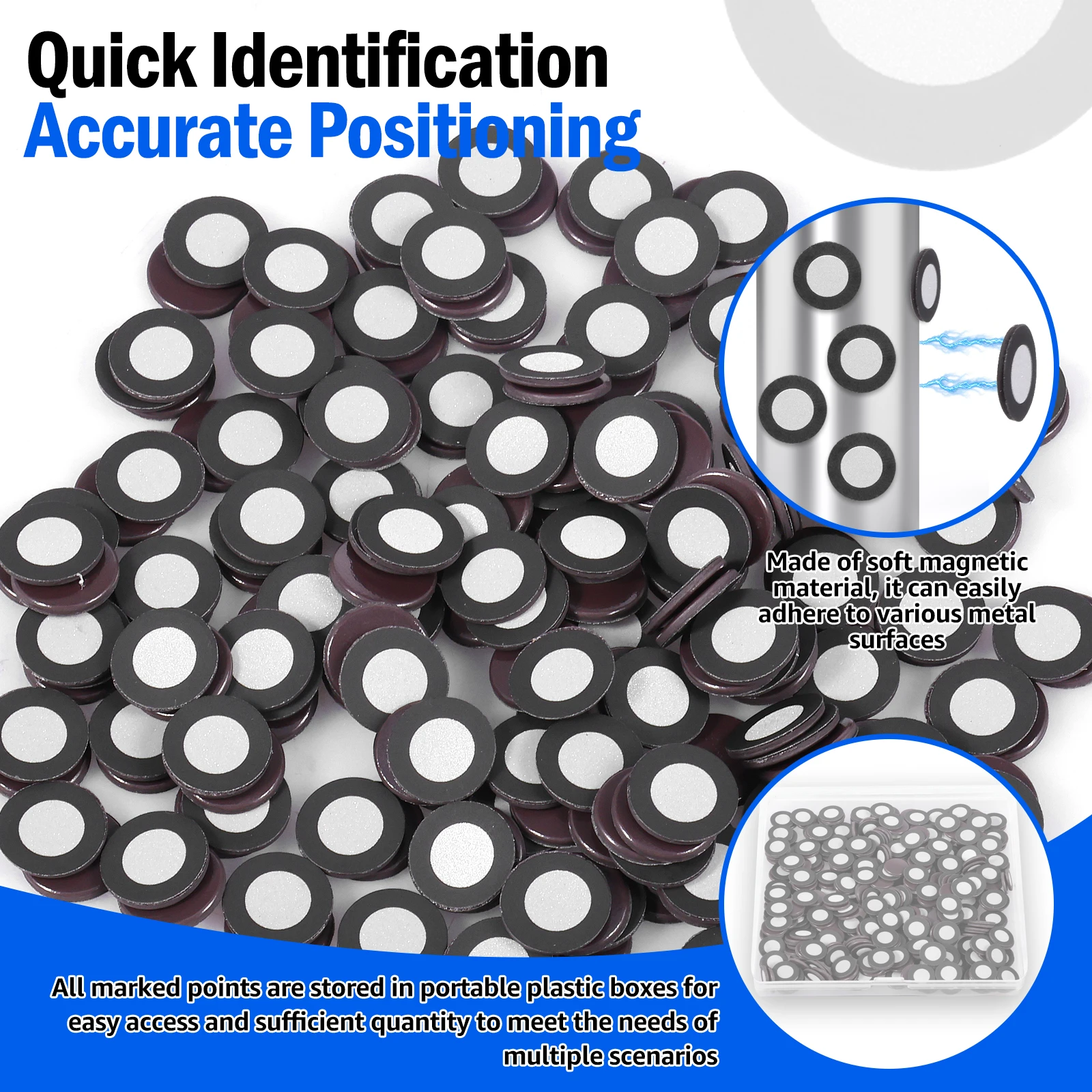 200-400 Peças de Pontos Magnéticos 3D para Scanner, Diâmetro Interno de 6,0 mm e Externo de 10 mm, Marcador de Ponto de Referência para Digitalização 3D - Image 3