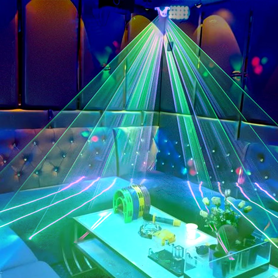 Dual Lens RGB Beam Line Scanner Projetor, Lâmpada Laser, Adequado para Disco DJ, Festa, Casamento, Bar, Luz de Palco, DMX512 - Image 5