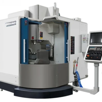 Máquina de Fresagem CNC de Mesa AMC400 com 5 Eixos, Centro de Usinagem CNC de 5 Eixos
