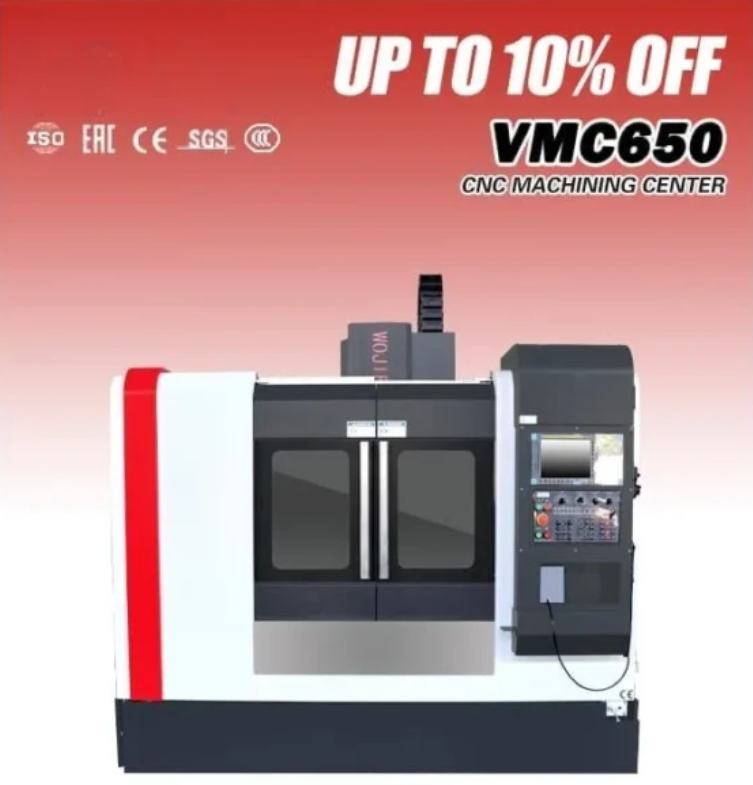 Máquina de Fresagem CNC VMC 650 de Alta Qualidade, Centro de Usinagem Vertical de Taiwan