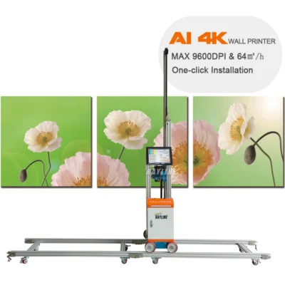 A Impressora de Parede AI 4K Mais Portátil, 9600 DPI, Dobrável e Automática, Impressão Vertical 3D com Tinta UV para Uso Interno e Externo