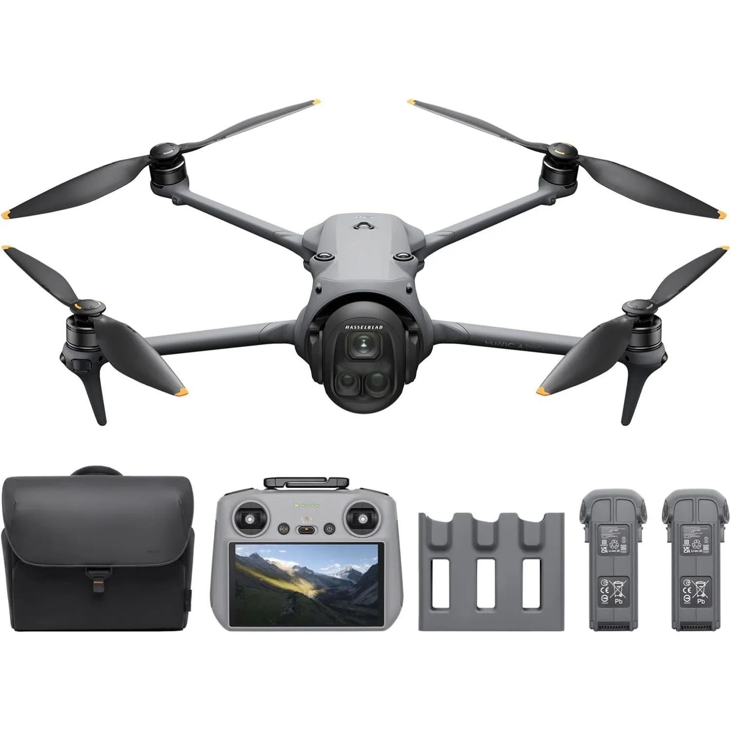 DJI Mavic 4 Pro Fly More Combo (RC 2), Cámara Hasselblad de 100MP 4/3, Cámara Triple, Transmisión de 30 km, 51 min de Tiempo de Vuelo