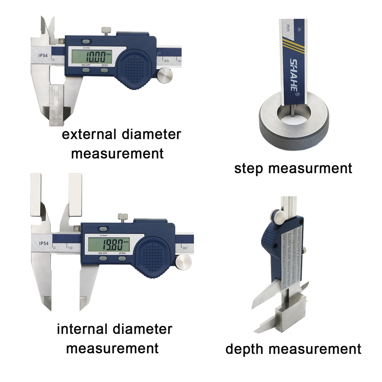 Shahe novo aço inoxidável endurecido 0-150mm paquímetro digital vernier calipers micrômetro eletrônico vernier caliper ferramenta de medição - Image 4