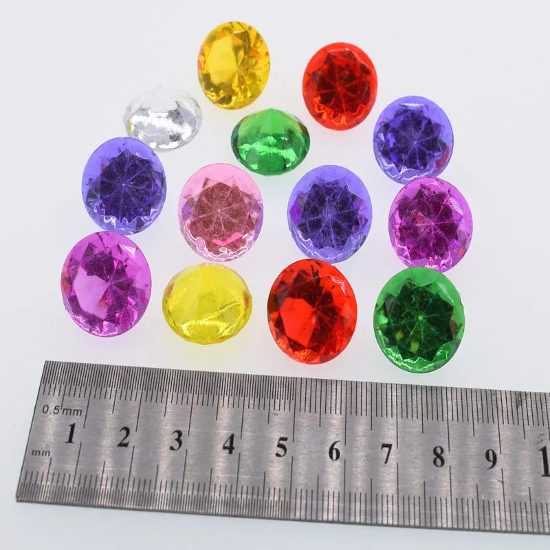 12pçs pedras preciosas de diamante acrílico transparente, contas facetadas, mesa de aniversário, casamento, vaso de enchimento, joias de diamante falso para decoração de festa 18mm - Image 4