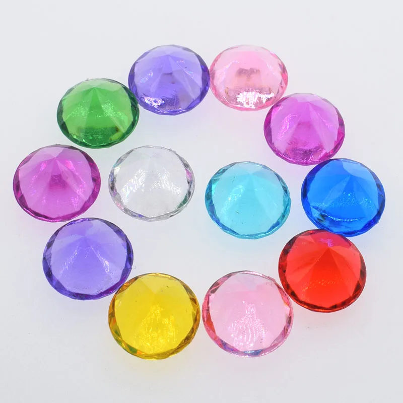 12pçs pedras preciosas de diamante acrílico transparente, contas facetadas, mesa de aniversário, casamento, vaso de enchimento, joias de diamante falso para decoração de festa 18mm - Image 2