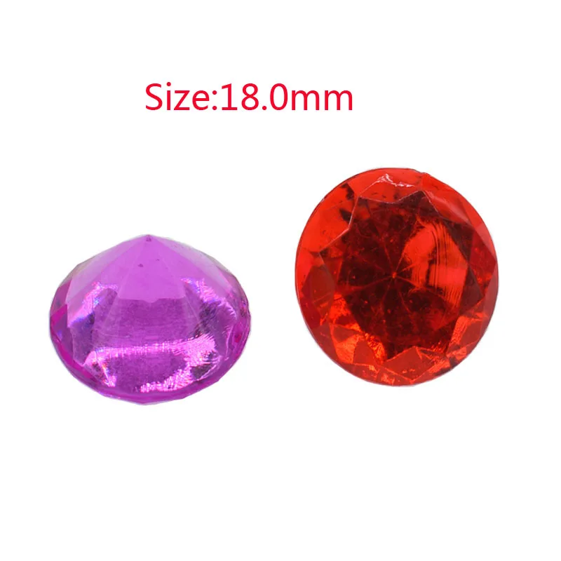 12pçs pedras preciosas de diamante acrílico transparente, contas facetadas, mesa de aniversário, casamento, vaso de enchimento, joias de diamante falso para decoração de festa 18mm - Image 3