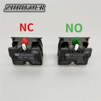 2 uds interruptor de botón serie XB2 accesorios de interruptor de contacto de aleación de plata N/O N/C 10A/600V