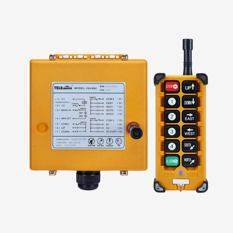 Sistema de control remoto inalámbrico RF Telecontrol 8 pulsadores de marcha única para grúa aérea industrial Polipasto eléctrico F23-A++ - Image 2