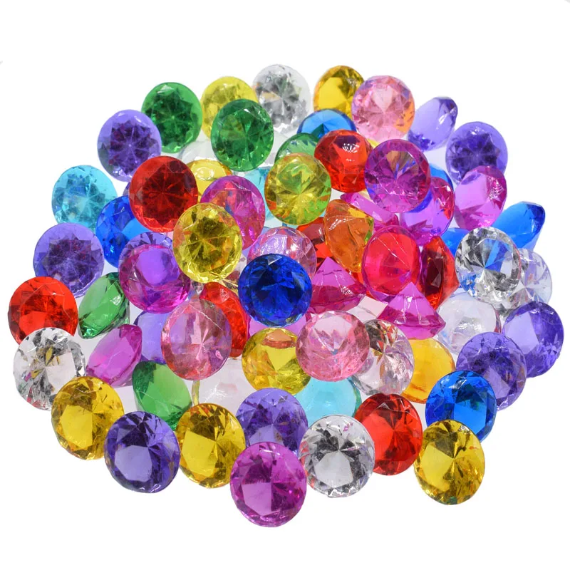 12pçs pedras preciosas de diamante acrílico transparente, contas facetadas, mesa de aniversário, casamento, vaso de enchimento, joias de diamante falso para decoração de festa 18mm - Image 6