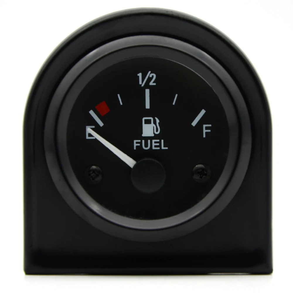 Medidor de nível de combustível de 2 "52mm, medidor de carro, luz LED branca, aro preto, medidores automotivos 12V - Image 3
