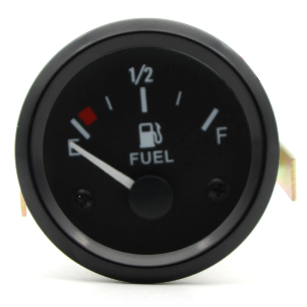 Medidor de nível de combustível de 2 "52mm, medidor de carro, luz LED branca, aro preto, medidores automotivos 12V - Image 4
