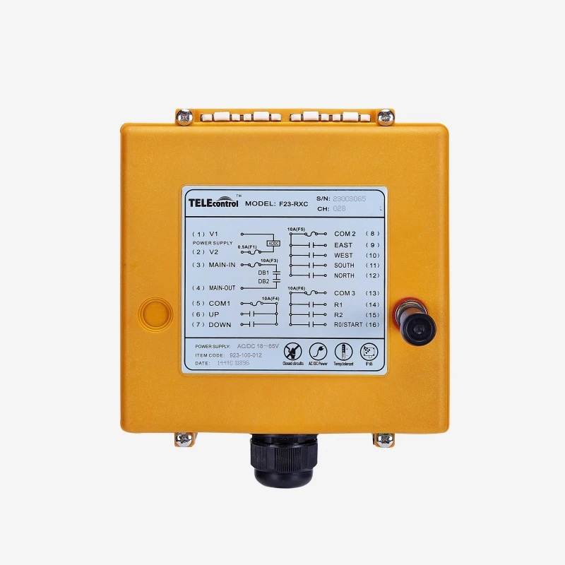 Sistema de control remoto inalámbrico RF Telecontrol 8 pulsadores de marcha única para grúa aérea industrial Polipasto eléctrico F23-A++ - Image 6
