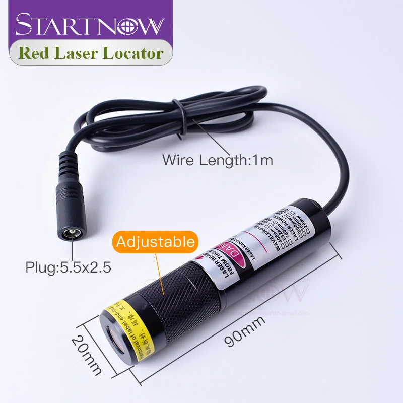 Conjunto de 20*90 660nm 100mw com Estojo de Bateria, Módulo Vermelho para Alinhamento de Feixe de Laser, Localizador de Linha para Posicionamento de Luz em Máquinas de Marcenaria - Image 3