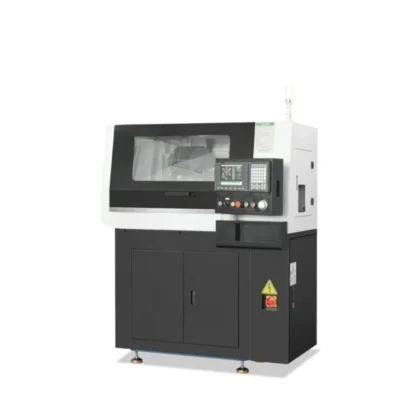 Máquina de control numérico de doble husillo, torno CNC automático pequeño para corte de metal