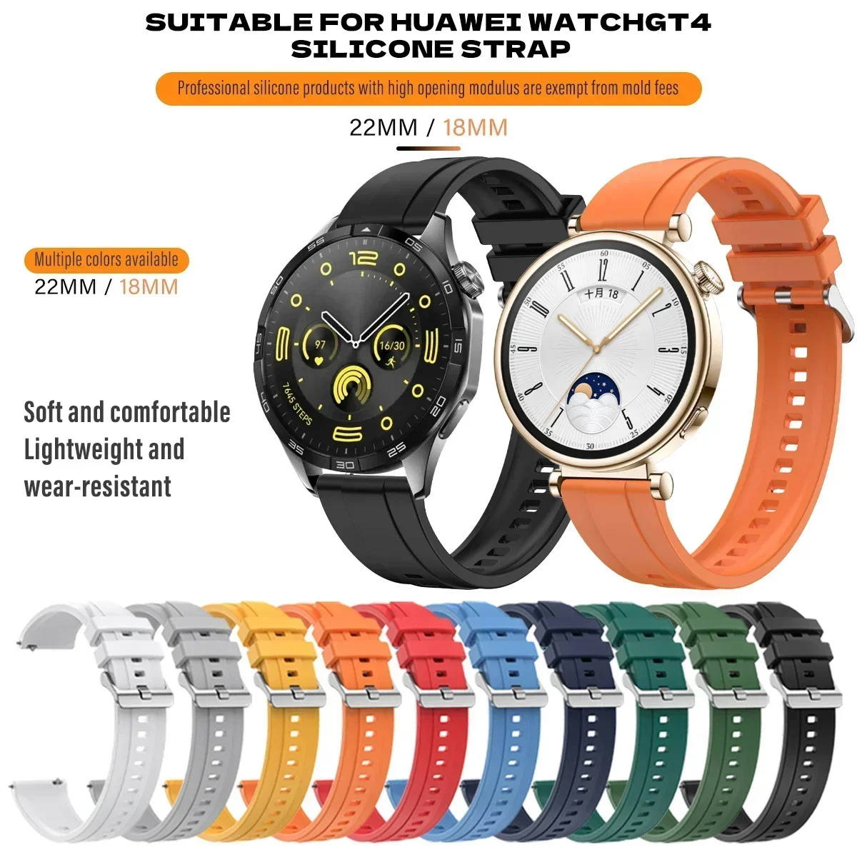 Pulseira de silicone + tecido de 22mm para huawei watch gt4 gt5 pro 46mm watch 4/3 pro pulseira smartwatch para huawei watch gt runner cinto correa - Image 5