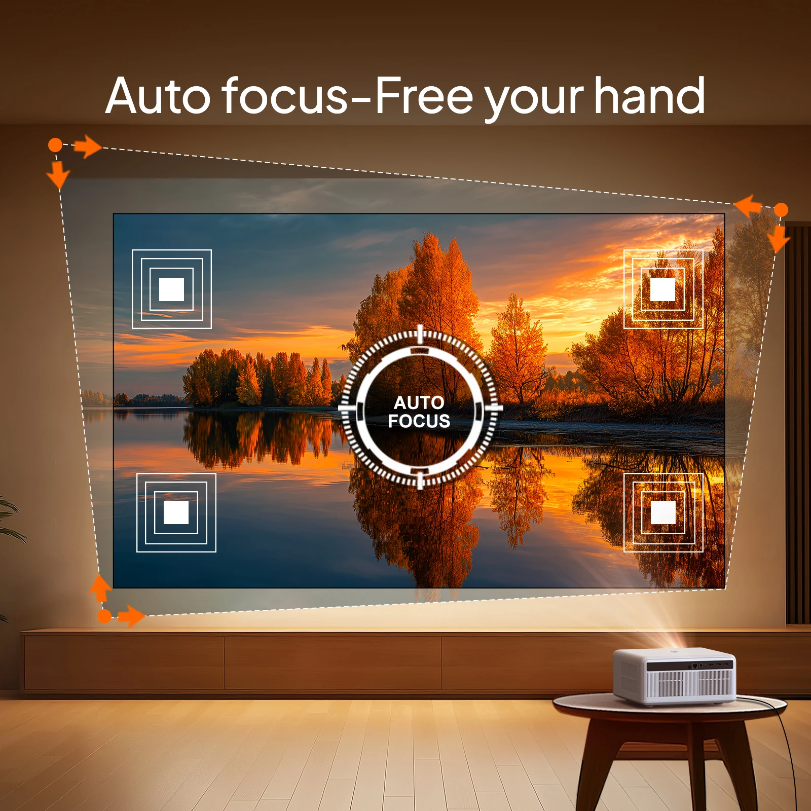 BYINTEK LOVE U14 Full HD 1080P Projetor 4K Inteligente Bluetooth WiFi 6 Suportado 1250ANSI Foco Automático Projetores de Cinema Home Theater - Image 4