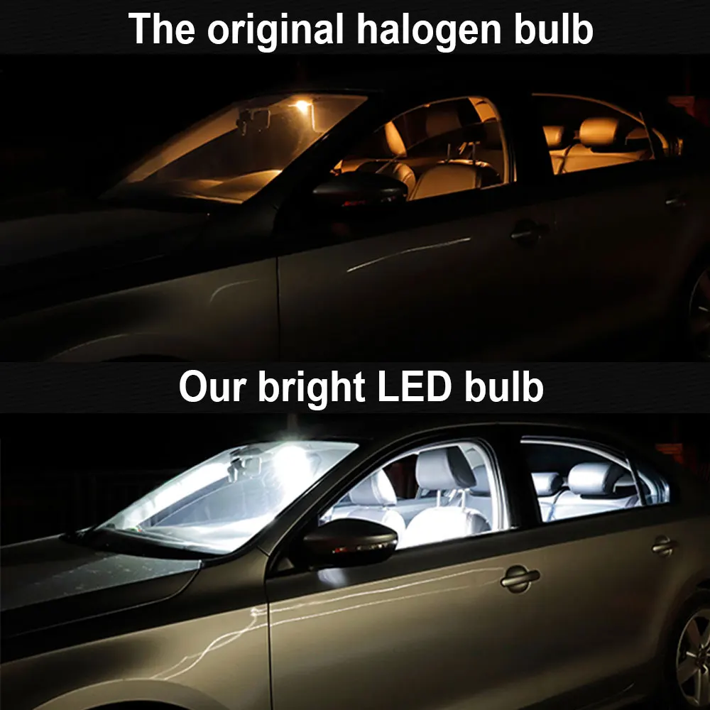 Kit de lâmpadas LED para luz de teto interior, 9 peças, para Ford Fiesta MK7 2008 2009 2010 2011 2012 2013 2014 2015 2016, lâmpada de placa de licença - Image 6