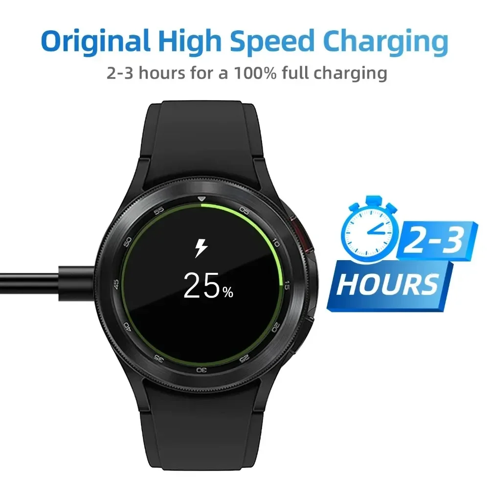 Para samsung galaxy watch 7/6/6 clássico/5/5 pro/4/4 carregadores clássicos USB-C carregador relógio inteligente acessórios carregador de substituição - Image 3