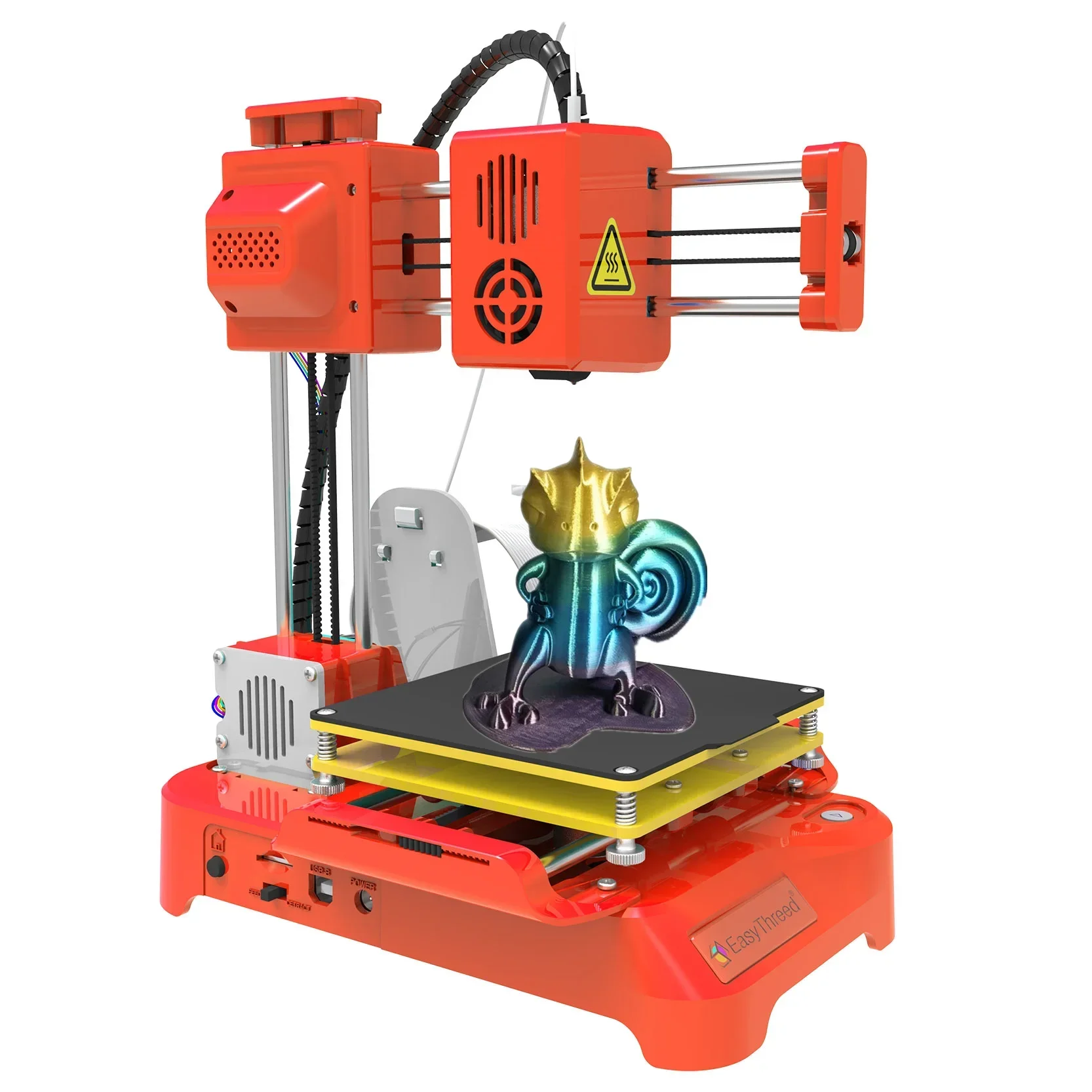 EasyThreed K7 Mini Impressora 3D 100x100x100mm Sem Cama Aquecida Impressão de Uma Chave com Cartão TF Filamento PLA Simples Máquina de Impressão Pequena - Image 2