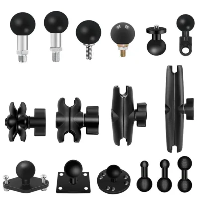 Bola de 1 pulgadas para reposacabezas de coche, soporte para GPS con cabeza de bola, Base de 10mm para motocicleta GoPro Yi Insta360, accesorios para teléfono con cámara