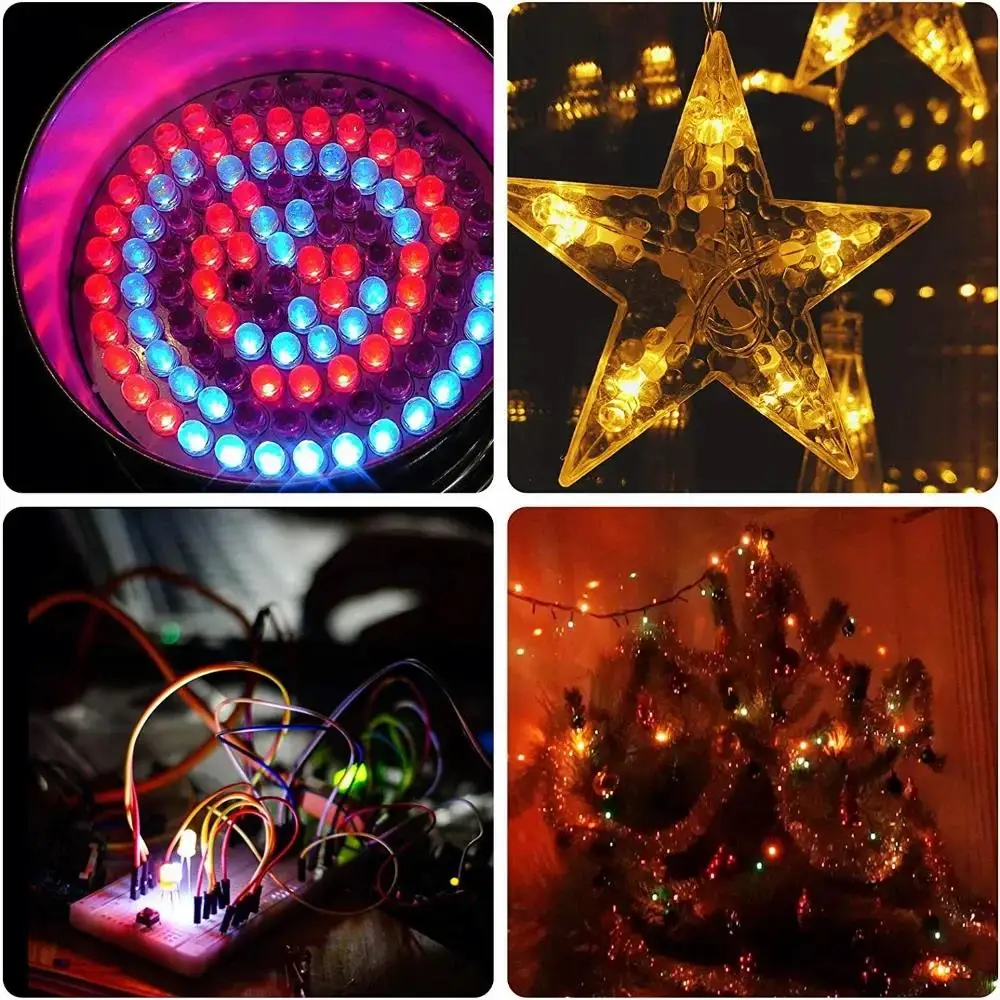 50 peças 5mm multicolorido lento/rápido piscando diodo led piscando diodos emissores de luz 2 pinos lente redonda transparente componentes eletrônicos - Image 8