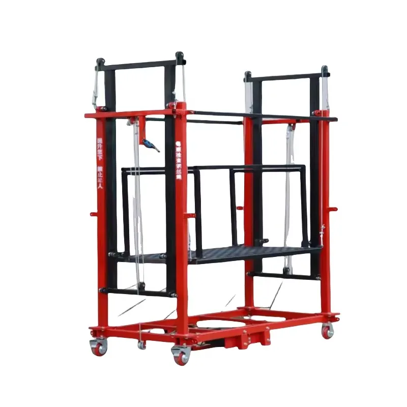 Elevação elétrica de andaime com controle remoto, 2-10m de altura, 500kg de capacidade, plataforma de construção de alumínio portátil, móvel ajustável - Image 2