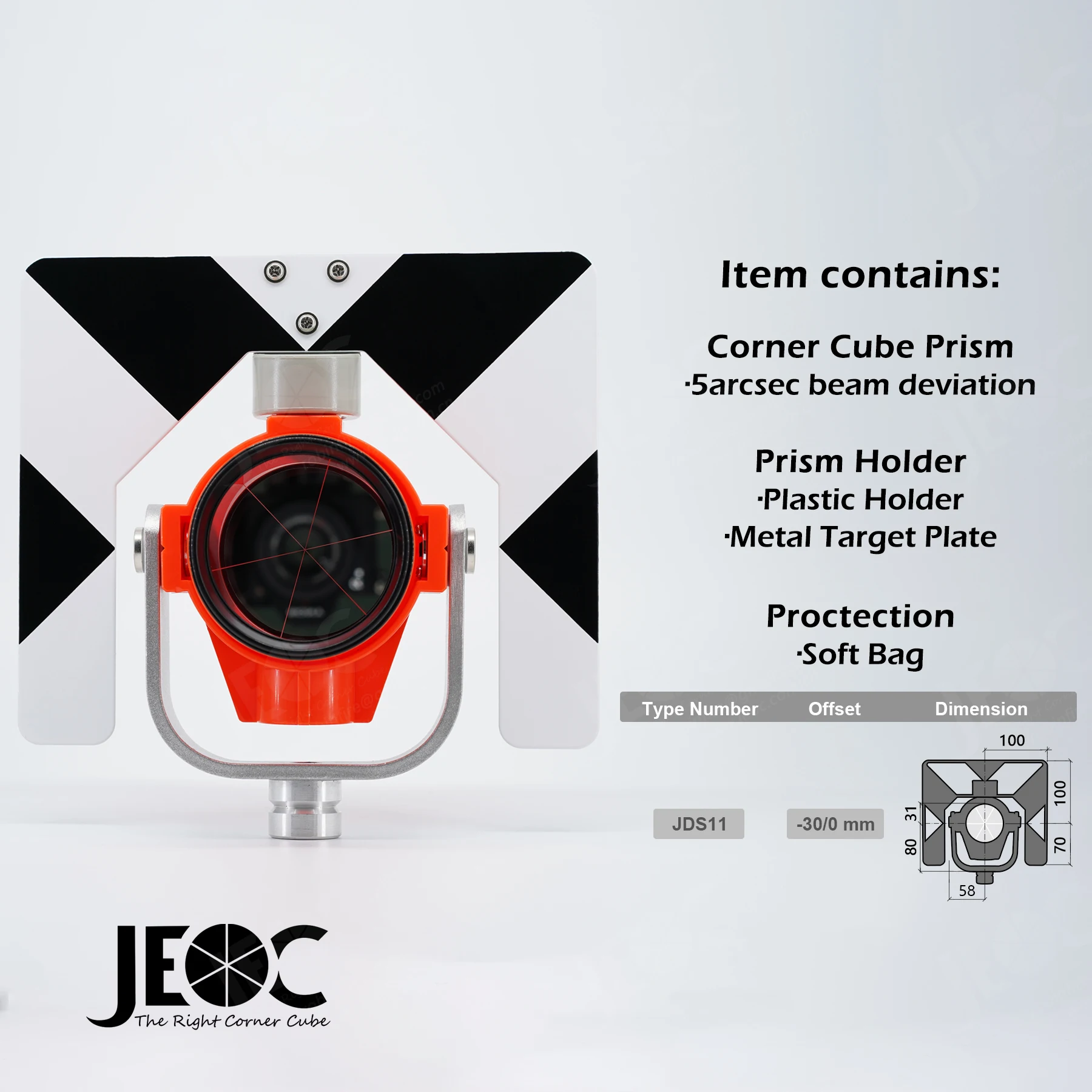 JEOC Reflective Prism, Surveying Reflector for Japanese Total Station - Image 2