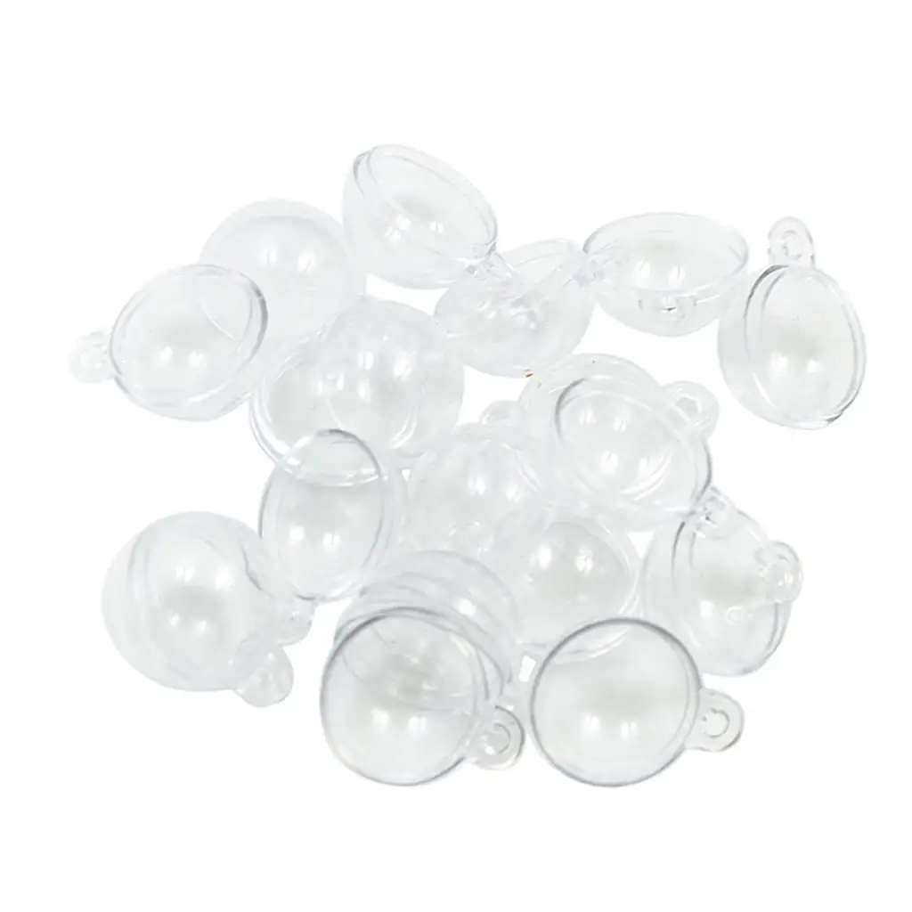 Transparente plástico acrílico bolas artesanato kit, ornamento para chaveiro, enfeite brinco, 10 peças, 0mm - Image 4