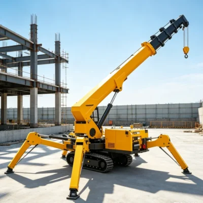 Grúa Araña sobre Orugas de Alta Calidad, 3 Toneladas, Altura de Elevación 10m, Brazo Articulado, Motor Hidráulico, Giro de 360 Grados