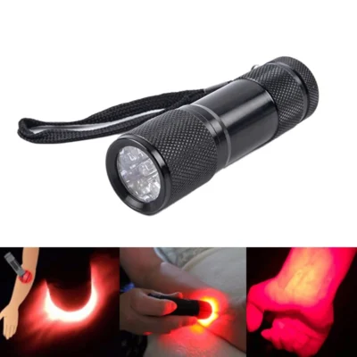 Prático vermelho lanterna led infravermelho veias imagem 625nm luz 9 tocha localizador para enfermeiras cuidadores clinicianos