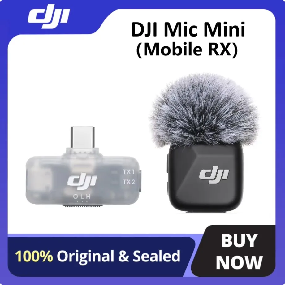 DJI Mic Mini Transmisor y Receptor para Teléfono Móvil, Combinación Original de DJI