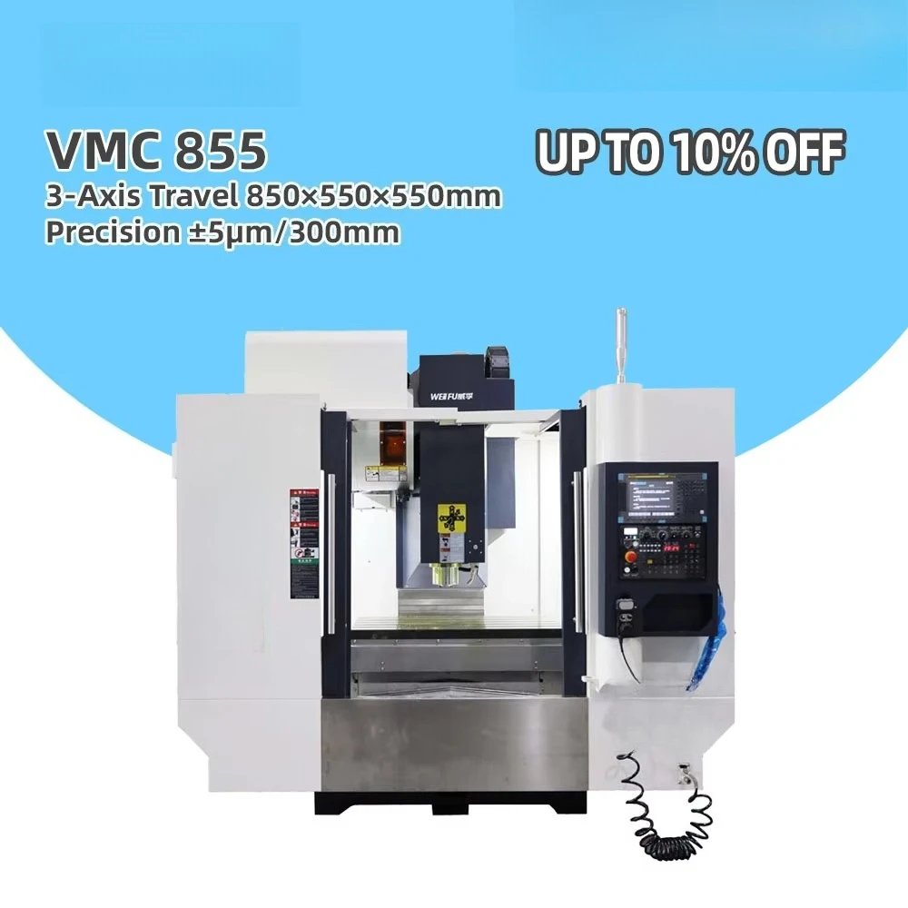Centro de Usinagem CNC VMC 855 de Alta Performance com Troca Automática de Ferramentas (24 Ferramentas) BT40 e Peças Inclusas - Image 3
